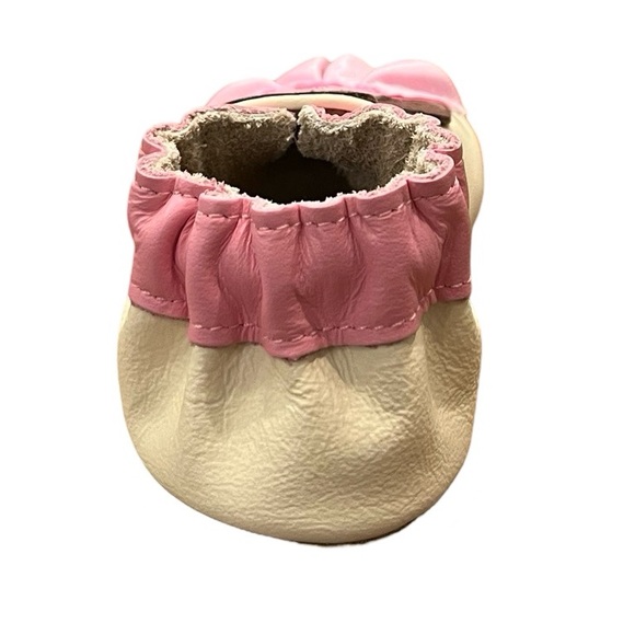 🧸 Robeez Soft Soles Baby Shoes | Size 0-6 Months | Girls | Ballerina Bear Cream - Picture 6 of 10
